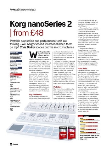 Future Music Korg nanoSeries 2 Future Music Korg nanoSeries 2