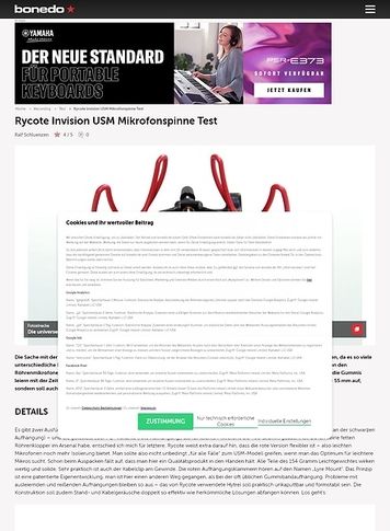 Bonedo.de Rycote USM Mikrofonspinne Bonedo.de Rycote USM Mikrofonspinne