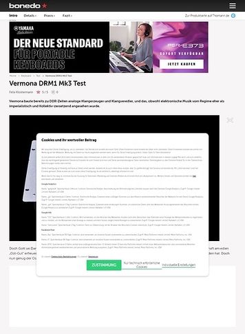 Bonedo.de Vermona DRM1 Mk3 Bonedo.de Vermona DRM1 Mk3