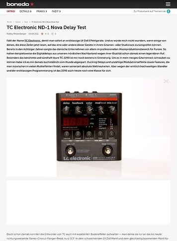 Bonedo.de TC Electronic ND-1 Nova Delay Bonedo.de TC Electronic ND-1 Nova Delay
