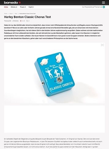 Bonedo.de Harley Benton Classic Chorus Bonedo.de Harley Benton Classic Chorus