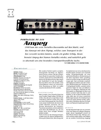Gitarre & Bass Ampeg Portflex PF-350, Bass-Top Gitarre & Bass Ampeg Portflex PF-350, Bass-Top