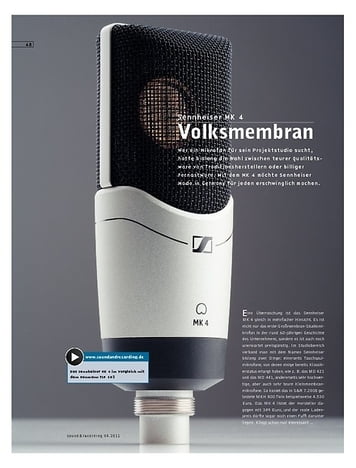 Sound & Recording Sennheiser MK 4 – Mikrofon Sound & Recording Sennheiser MK 4 – Mikrofon