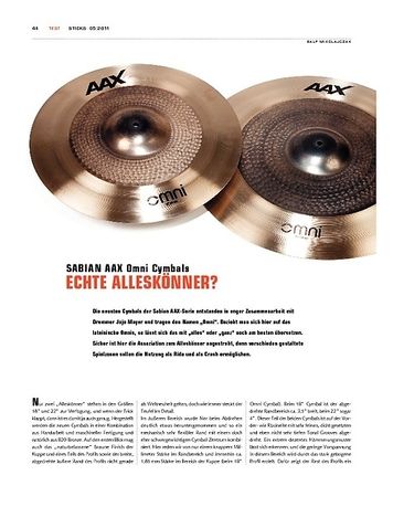 Sticks Sabian AAX Omni Cymbals Sticks Sabian AAX Omni Cymbals