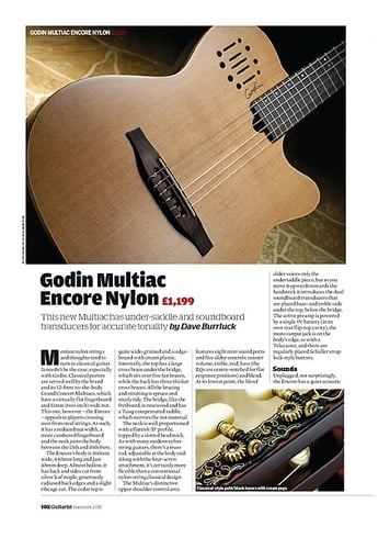 Guitarist Godin Multiac Encore Nylon Guitarist Godin Multiac Encore Nylon