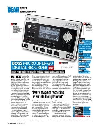 Total Guitar BOSS MICRO BR BR-80 DIGITAL RECORDER Total Guitar BOSS MICRO BR BR-80 DIGITAL RECORDER