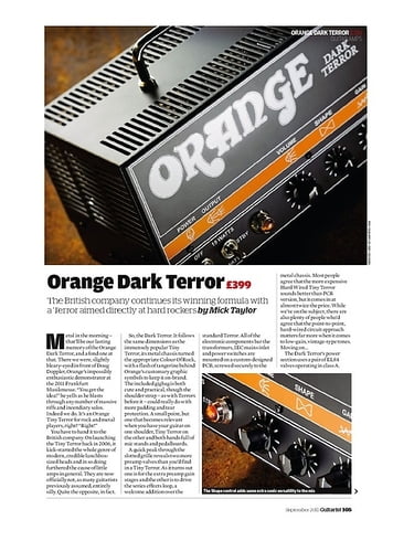 Guitarist Orange Dark Terror Guitarist Orange Dark Terror