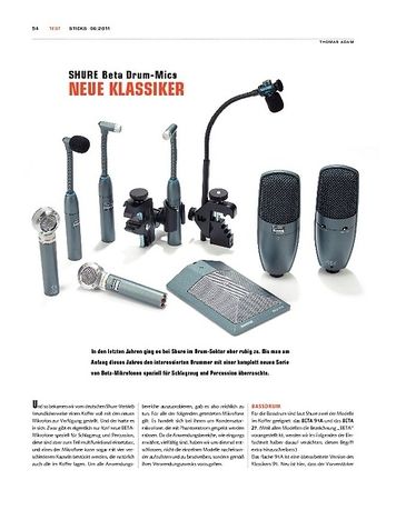 Sticks Shure Beta Drum-Mics Sticks Shure Beta Drum-Mics