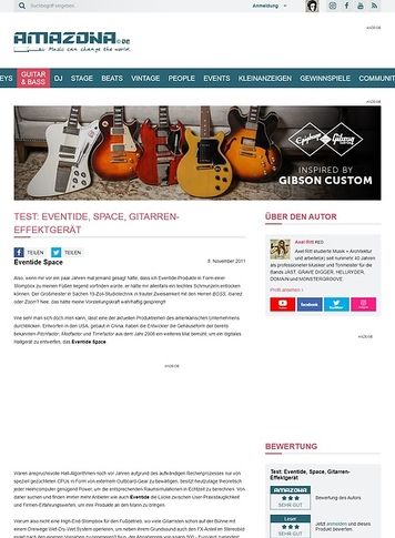 Amazona.de Test: Eventide, Space, Gitarren-Effektgerät Amazona.de Test: Eventide, Space, Gitarren-Effektgerät