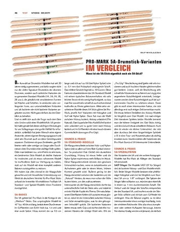Sticks Pro-Mark 5A Sticks im Vergleich Sticks Pro-Mark 5A Sticks im Vergleich