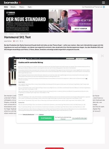 Bonedo.de Hammond SK1 Bonedo.de Hammond SK1