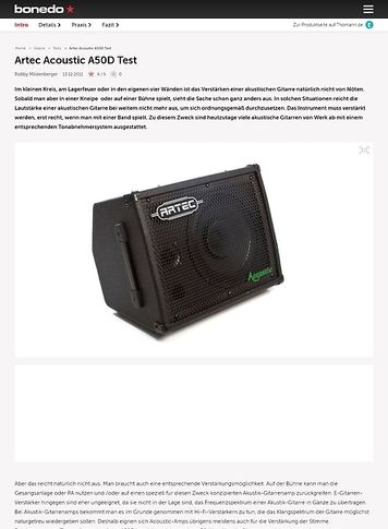 Bonedo.de Artec Acoustic A50D Bonedo.de Artec Acoustic A50D