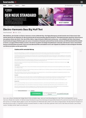 Bonedo.de Electro-Harmonix Bass Big Muff Bonedo.de Electro-Harmonix Bass Big Muff