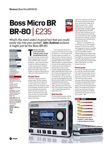 Future Music Boss Micro BR BR-80 Future Music Boss Micro BR BR-80