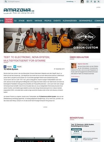 Amazona.de Test: TC Electronic, NOVA System, Multieffektgerät für Gitarre Amazona.de Test: TC Electronic, NOVA System, Multieffektgerät für Gitarre