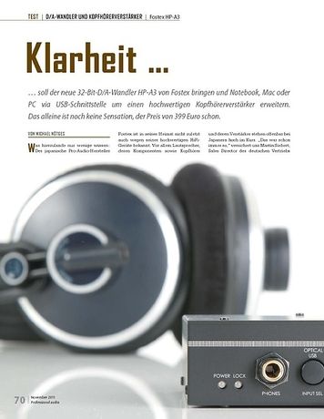 Professional Audio Fostex HP-A3 Professional Audio Fostex HP-A3