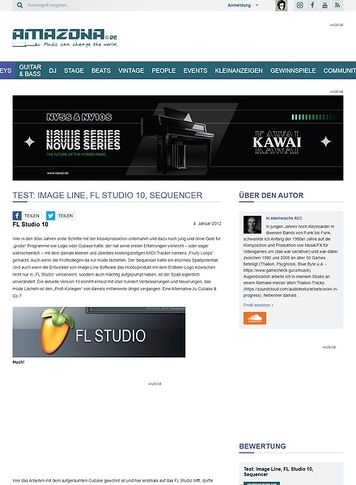Amazona.de Test: Image Line, FL Studio 10, Sequencer Amazona.de Test: Image Line, FL Studio 10, Sequencer