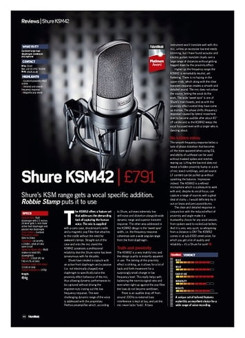 Future Music Shure KSM42 Future Music Shure KSM42