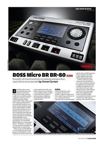 Guitarist Boss Micro BR BR-80 Guitarist Boss Micro BR BR-80