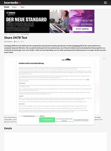 Bonedo.de Shure SM7B Bonedo.de Shure SM7B