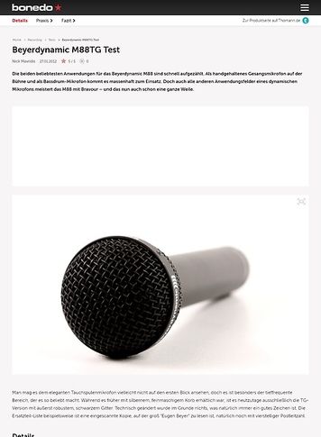 Bonedo.de Beyerdynamic M88 Bonedo.de Beyerdynamic M88