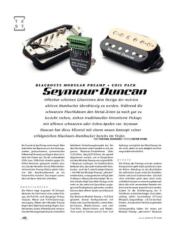 Gitarre & Bass Seymour Duncan Blackouts Modular Preamp + Coil Pack Gitarre & Bass Seymour Duncan Blackouts Modular Preamp + Coil Pack