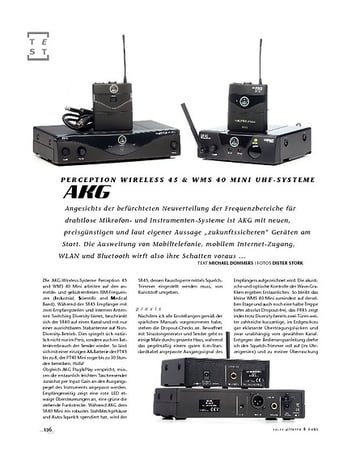 Gitarre & Bass AKG Perception Wireless 45 & WMS 40 Mini UHF-Systeme Gitarre & Bass AKG Perception Wireless 45 & WMS 40 Mini UHF-Systeme