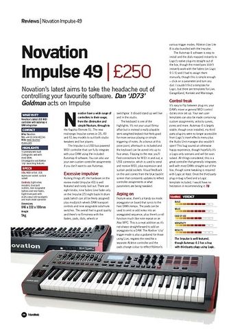 Future Music Novation Impulse 49 Future Music Novation Impulse 49
