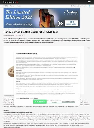 Bonedo.de Harley Benton Electric Guitar Kit LP-Style Bonedo.de Harley Benton Electric Guitar Kit LP-Style