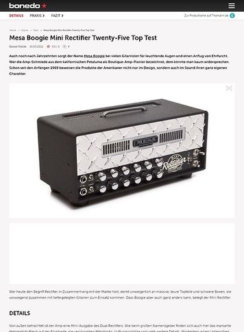 Bonedo.de Mesa Boogie Mini Rectifier Twenty-Five Top Bonedo.de Mesa Boogie Mini Rectifier Twenty-Five Top
