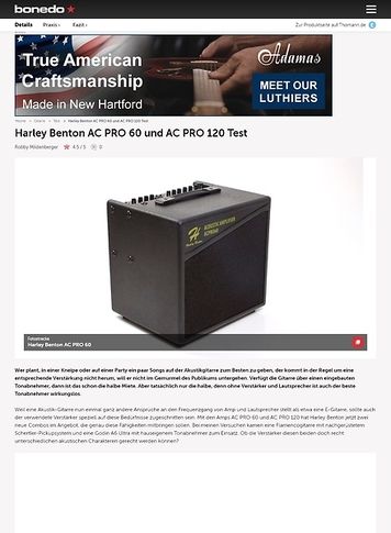 Bonedo.de Harley Benton AC PRO 60 und AC PRO 120 Bonedo.de Harley Benton AC PRO 60 und AC PRO 120