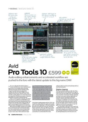 Computer Music Avid P ro Tools 10 Computer Music Avid P ro Tools 10