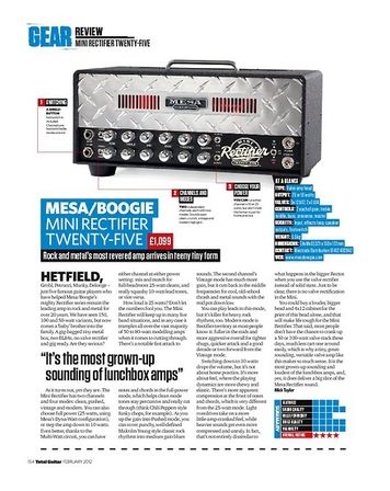 Total Guitar MESA/BOOGIE MINI RECTIFIER TWENTY-FIVE Total Guitar MESA/BOOGIE MINI RECTIFIER TWENTY-FIVE