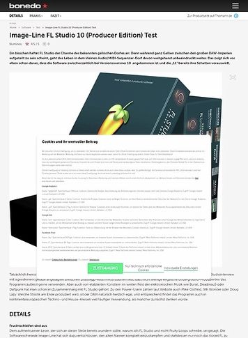 Bonedo.de Image-Line FL Studio 10 (Producer Edition) Bonedo.de Image-Line FL Studio 10 (Producer Edition)