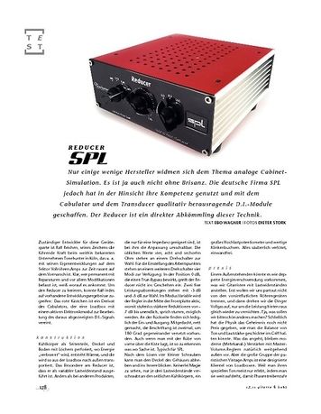 Gitarre & Bass SPL Reducer Gitarre & Bass SPL Reducer