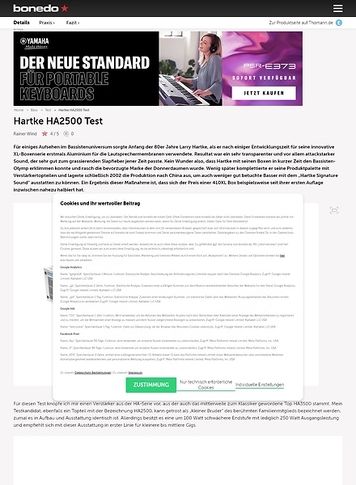 Bonedo.de Hartke HA2500 Bonedo.de Hartke HA2500
