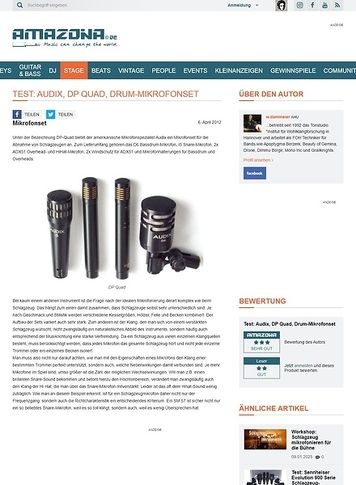 Amazona.de Test: Audix, DP Quad, Drum-Mikrofonset Amazona.de Test: Audix, DP Quad, Drum-Mikrofonset