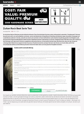 Bonedo.de Zultan Rock Beat Serie Bonedo.de Zultan Rock Beat Serie