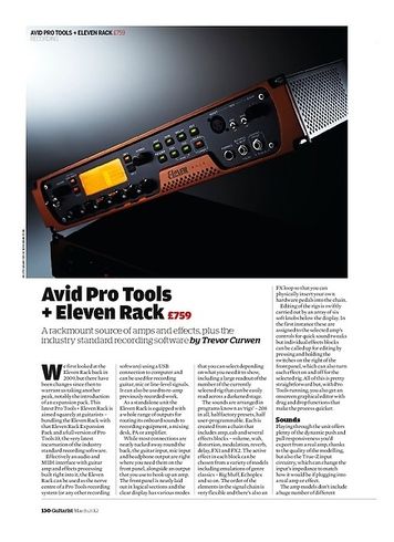 Guitarist Avid Pro Tools + Eleven Rack Guitarist Avid Pro Tools + Eleven Rack