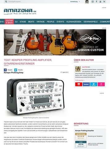 Amazona.de Test: Kemper Profiling Amplifier, Gitarrenverstärker Amazona.de Test: Kemper Profiling Amplifier, Gitarrenverstärker