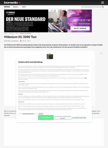 Bonedo.de Millenium KS-3000 Bonedo.de Millenium KS-3000