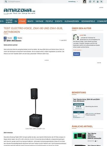 Amazona.de Test: Electro-Voice, ZXA1-90 und ZXA1-Sub, Aktivboxen Amazona.de Test: Electro-Voice, ZXA1-90 und ZXA1-Sub, Aktivboxen