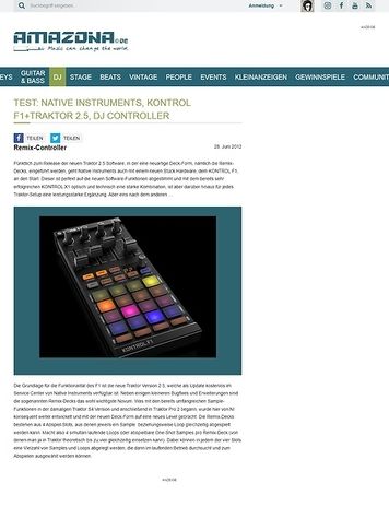 Amazona.de Test: Native Instruments, KONTROL F1+Traktor 2.5, DJ Controller Amazona.de Test: Native Instruments, KONTROL F1+Traktor 2.5, DJ Controller