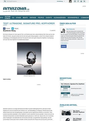 Amazona.de Test: Ultrasone, Signature Pro, Kopfhörer Amazona.de Test: Ultrasone, Signature Pro, Kopfhörer