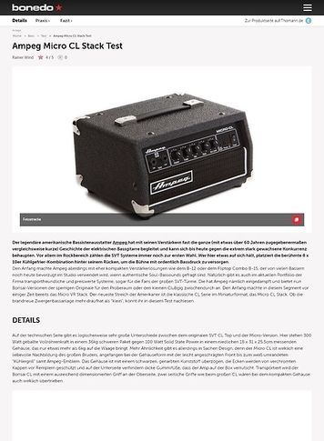 Bonedo.de Ampeg Micro CL Stack Bonedo.de Ampeg Micro CL Stack