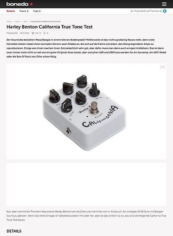 Bonedo.de Harley Benton California True Tone Bonedo.de Harley Benton California True Tone