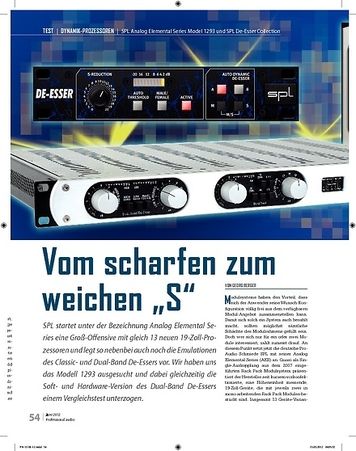 Professional Audio SPL Analog Elemental Series Model 1293 und SPL De-Esser Collection Professional Audio SPL Analog Elemental Series Model 1293 und SPL De-Esser Collection