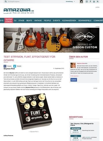 Amazona.de Test: Strymon, Flint, Effektgerät für Gitarre Amazona.de Test: Strymon, Flint, Effektgerät für Gitarre