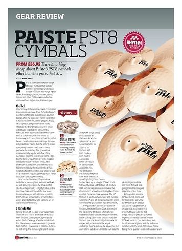 Rhythm Paiste pst 8 Cymbals Rhythm Paiste pst 8 Cymbals