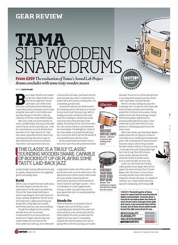 Rhythm Tama SLP Wooden Snare Drums Rhythm Tama SLP Wooden Snare Drums